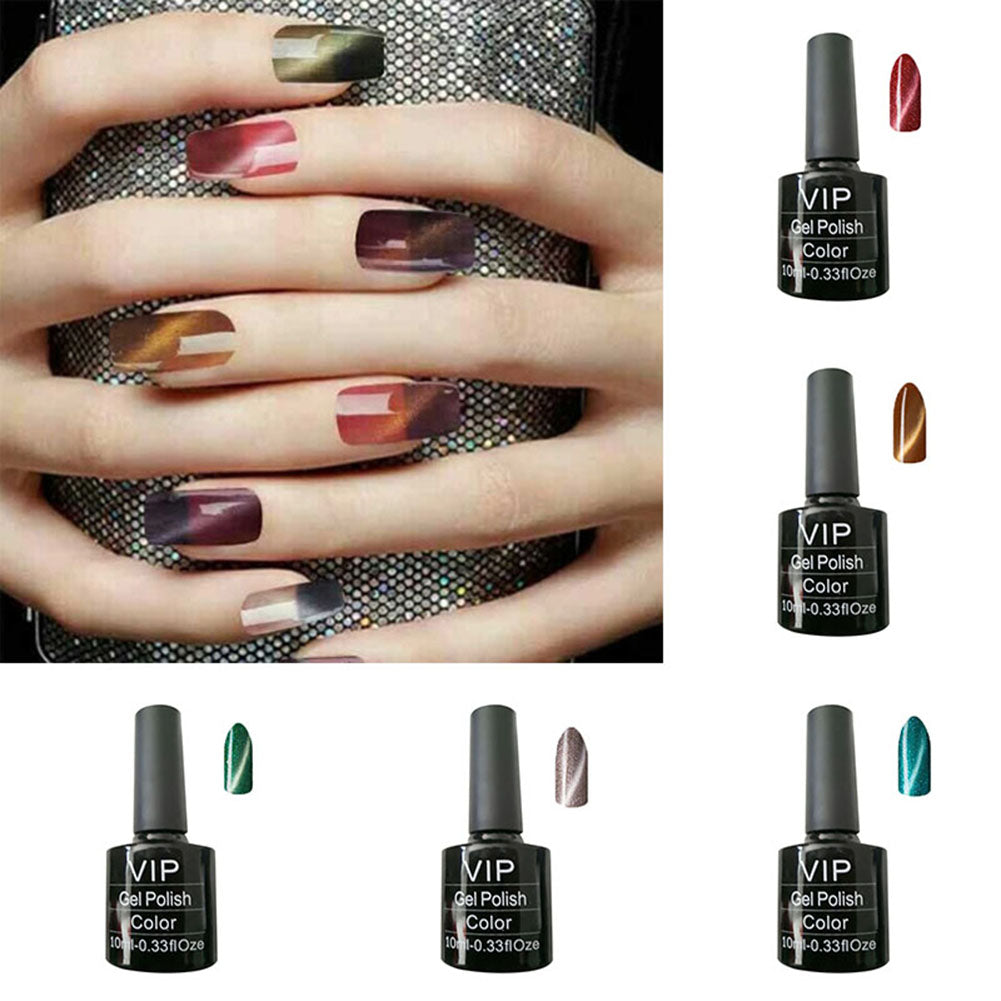 10ml Cat Eyes Nail Art Polish Long Lasting UV LED Gel Lacquer Manicure Varnish