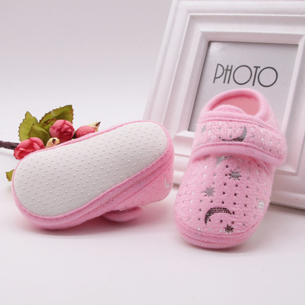 Toddler Kids Baby Girl Boy Anti-slip Magic Tape Prewalkers Soft Sole Flats Shoes