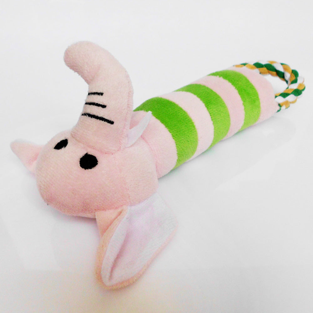 Pet Puppy Cat Dog Chew Bite Toy Elephant Hippo Pattern Teething Plush Toy