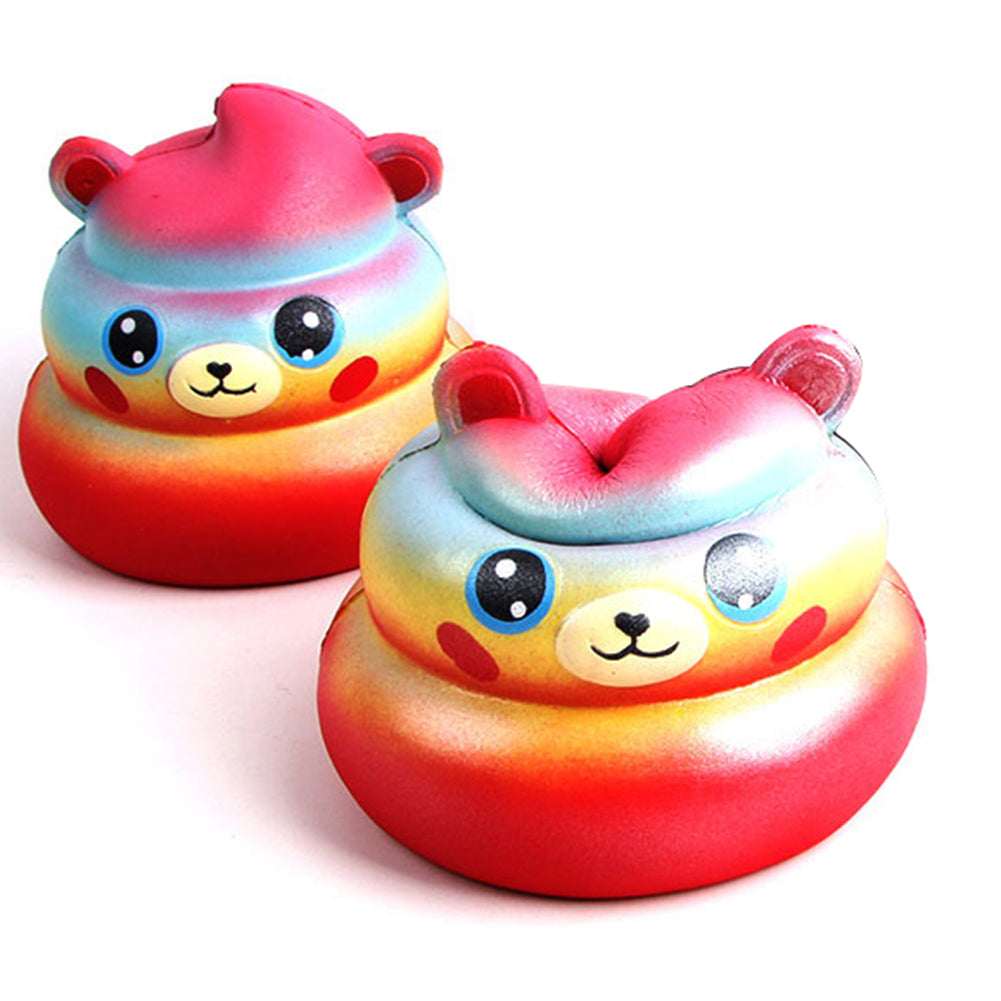 Kids Adults Squishy Slow Rising Soft Cute Poo Bear Squeeze Toys Stress Reliever