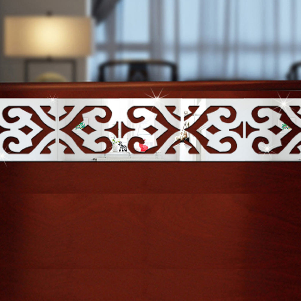 DIY Acrylic Line Mirror Wall Stickers Bedroom Living Room Hallway Home Decors