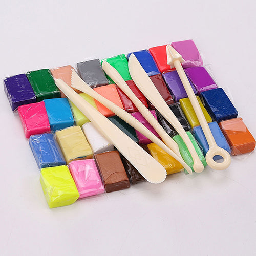 Kid Educational Toy Molding Modeling 32 Colors Oven Bake Polymer Clay Block Set