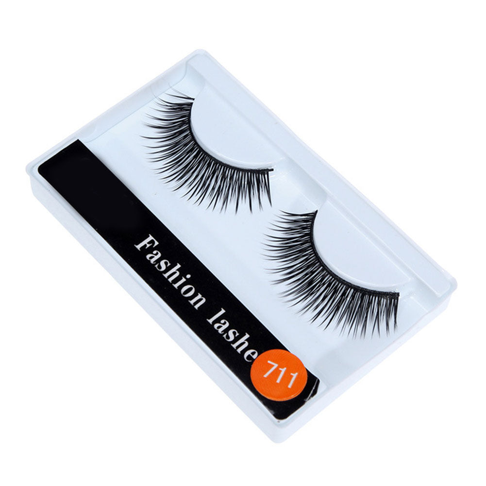 Women 1 Pair Fiber Soft Long Natural Thick Makeup Eye Lashes False Eyelashes