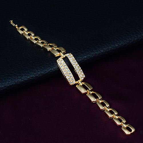 Formal Party Crystal Chain Charm Necklace Earring Bracelet Ring Jewelry Set Gift