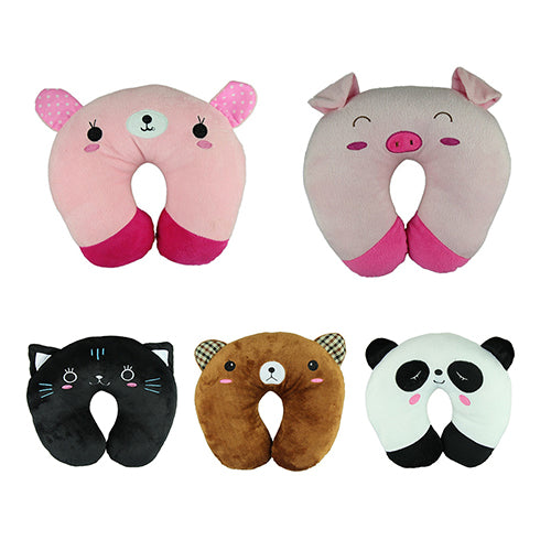 Cute Cartoon Panda Cat Bear Rabbit Pig Travel Car Home U Shape Neck Rest Pillow