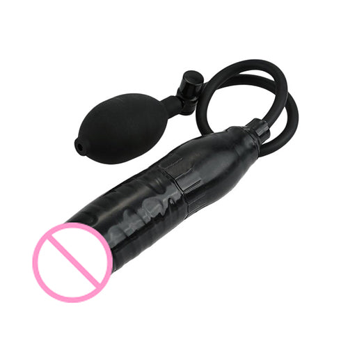Smooth Inflatable Dildo Pump Sexy Toy Butt Plug Blow Up Health Care Product