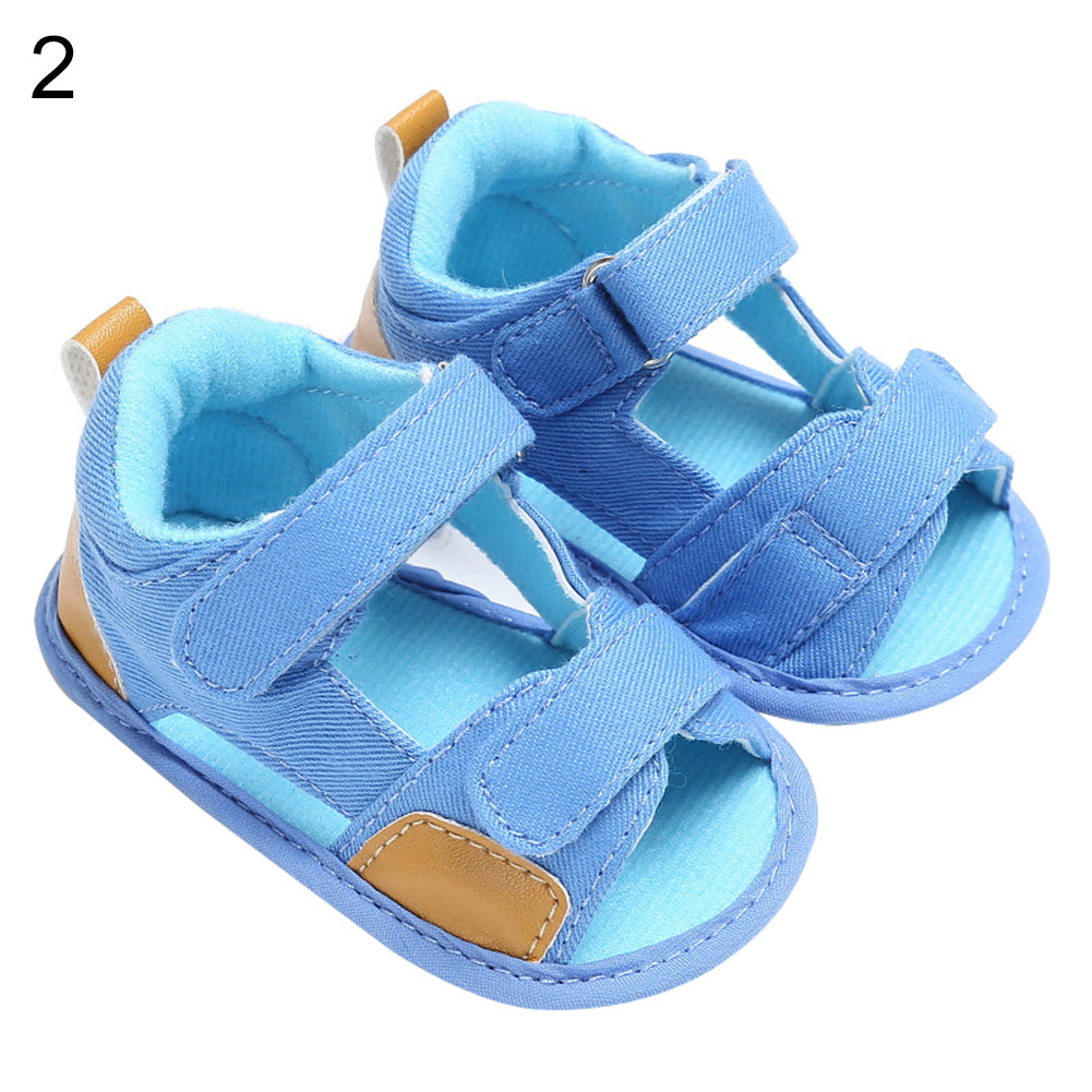 Toddler Baby Boy Denim Soft Sole Prewalker Anti-Skid Shoes Summer Sandals