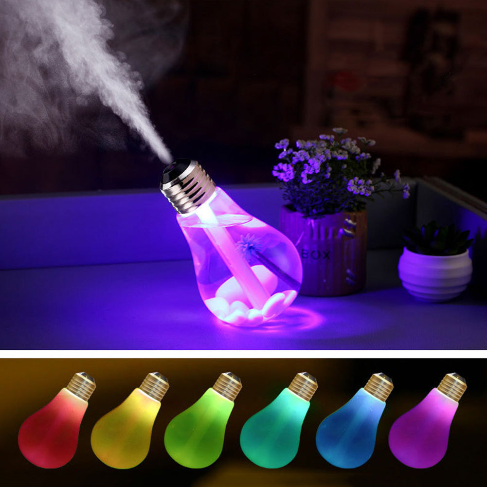 Mini Bulb Air Humidifier Diffuser Essential Oil Ultrasonic Aroma Mist Purifier