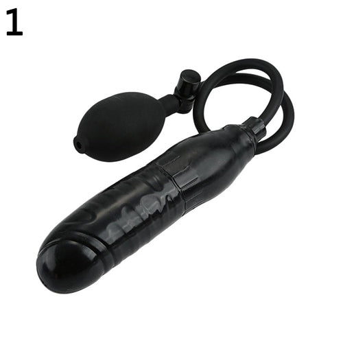 Smooth Inflatable Dildo Pump Sexy Toy Butt Plug Blow Up Health Care Product
