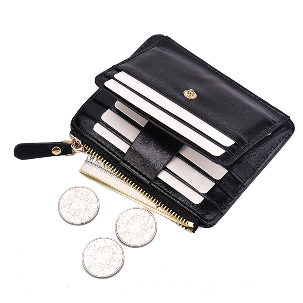 Retro Men Faux Leather Short Wallet Cash Card Organizer Mini Coin Purse Holder