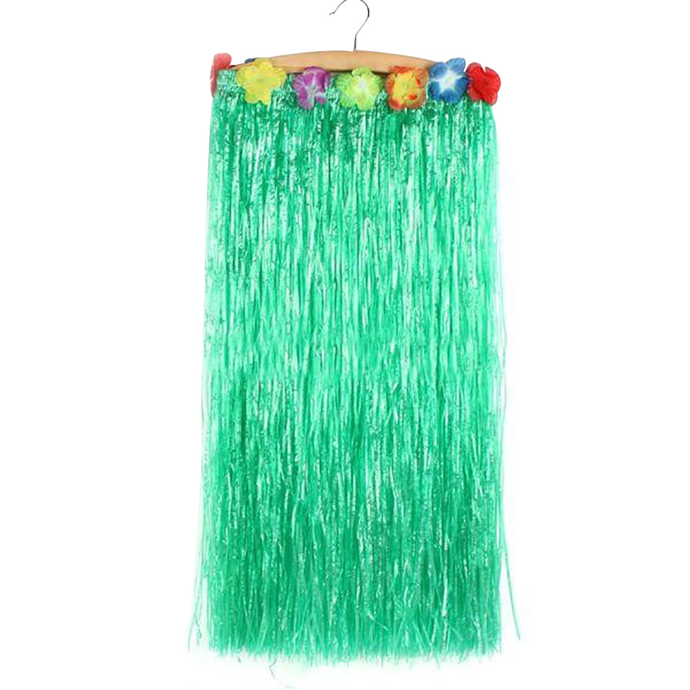60/80cm Hawaiian Hula Grass Flower Party Dress Skirt Beach Dance Adult Costume