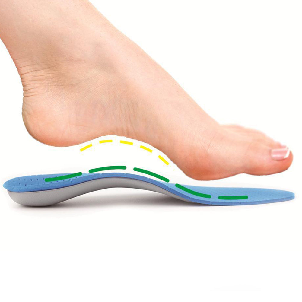 Men Women Flat Feet Orthotic Arch Support Full Length Cushion Pad Shoe Insoles