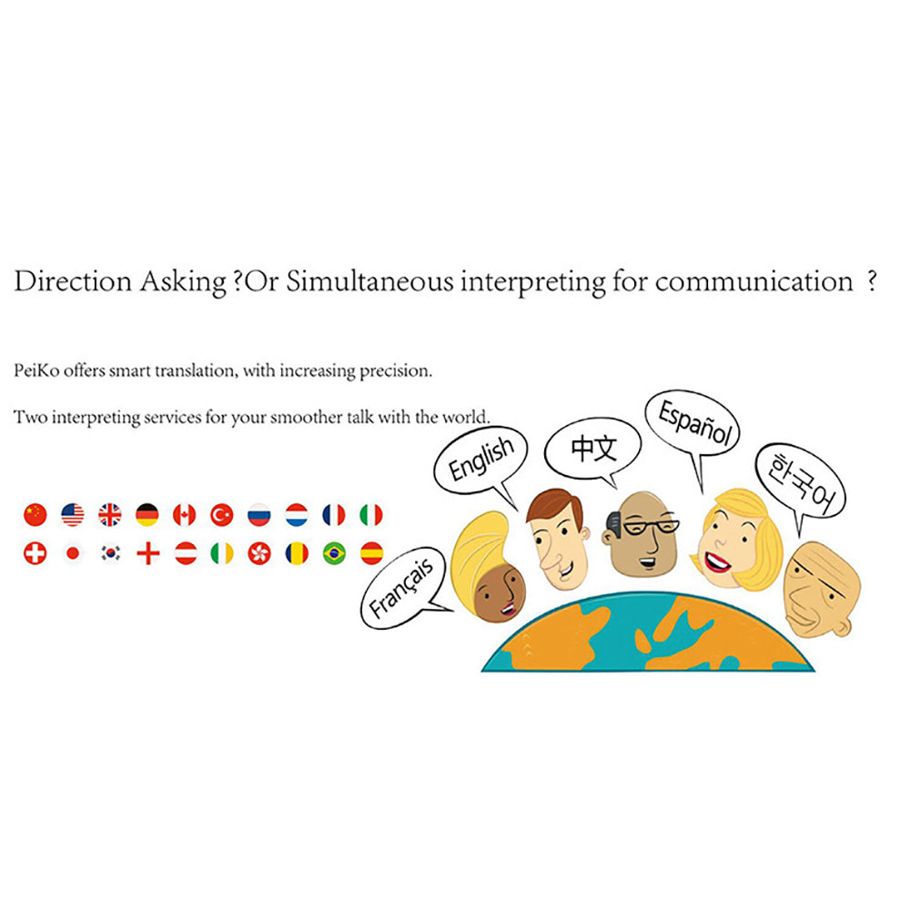 Real Time Language Translator Intelligent Wireless Bluetooth Earphone with Mic