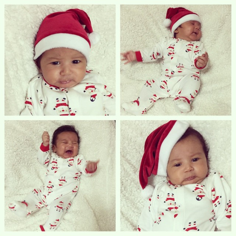 Cartoon Baby Santa Claus Long Sleeve Romper Christmas One-piece Jumpsuit