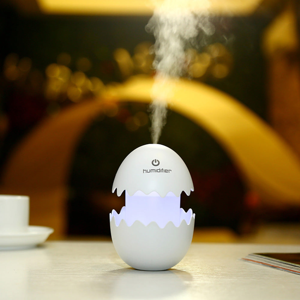 Mini Creative Egg Colors Changing Silent Night Light Household USB Humidifier