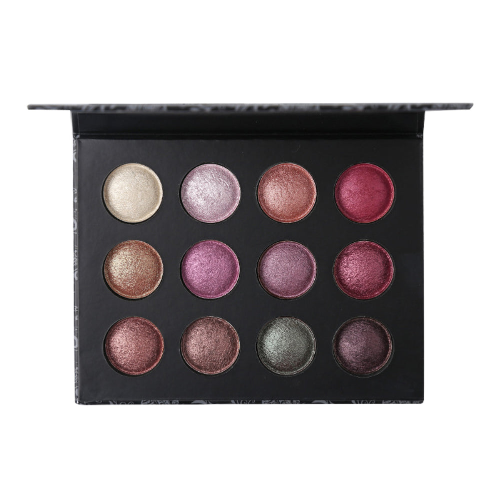 Matte Shimmer Pigment Powder Smoky Nude Makeup Pro 12 Colors Eyeshadow Palette