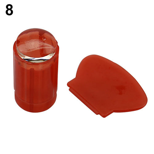 Clear Nail Art Jelly Stamper Stamp Scraper Set Polish Stamping Manicure Tools