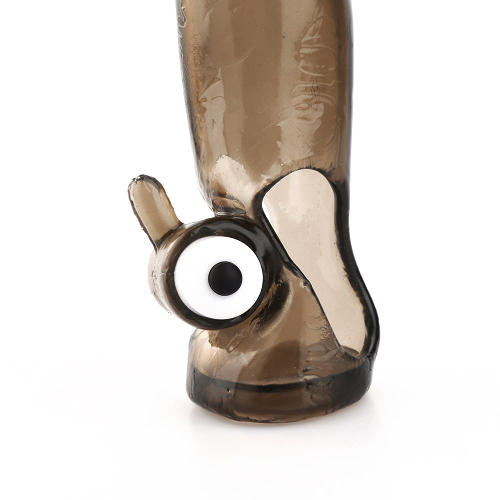 Clear Men's Penis Sleeve Extension Vibration Delay Impotence Male Adult Sex Toy