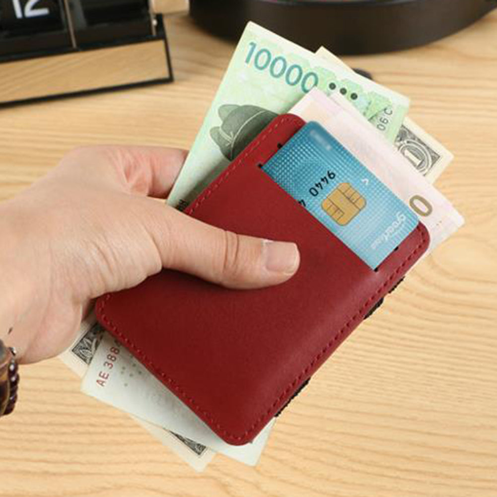 Men's Faux Leather Money Clip ID Credit Card Holder Business Pocket Wallet Purse