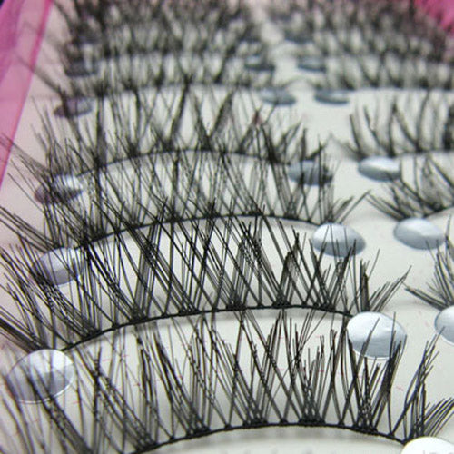 10 Pairs Natural Jumble Long False Eyelashes Party Wedding Makeup Eye Lashes