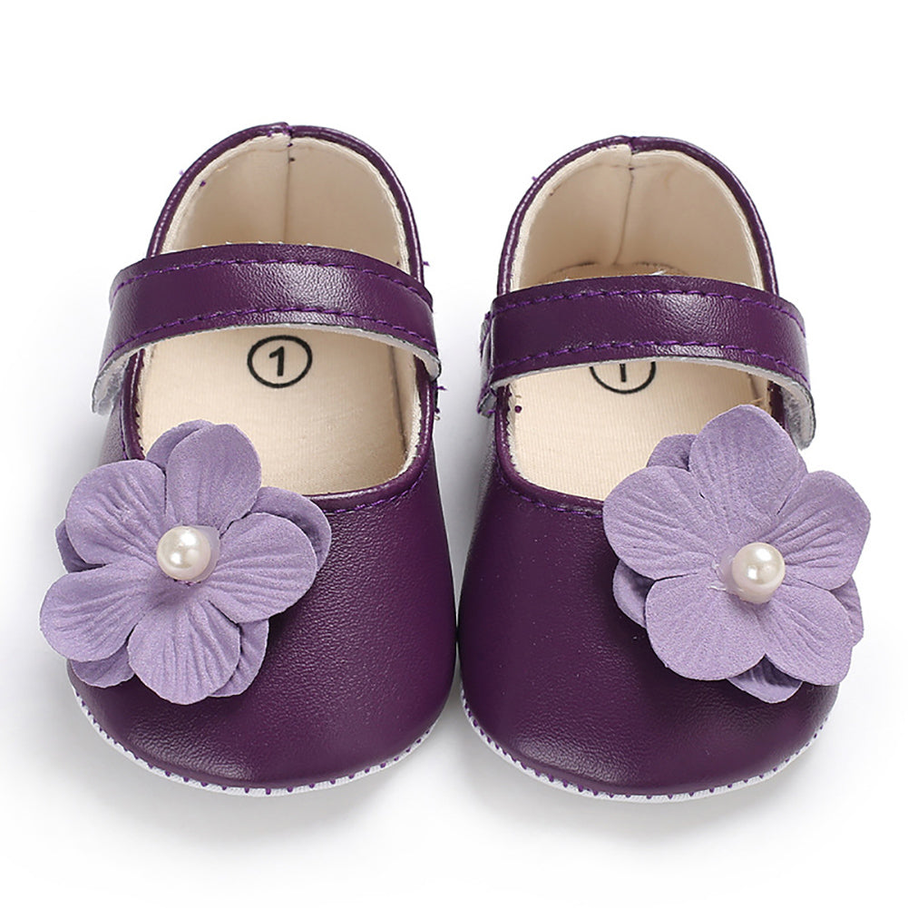 Cute Baby Girls Infants Autumn Flower Shoes Prewalker Footwear First Walker