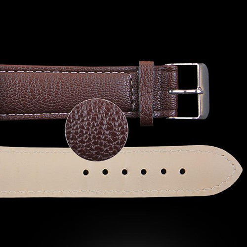 Men Fashion Faux Leather Band Roman Numerals Quartz Analog Sport Wrist Watch