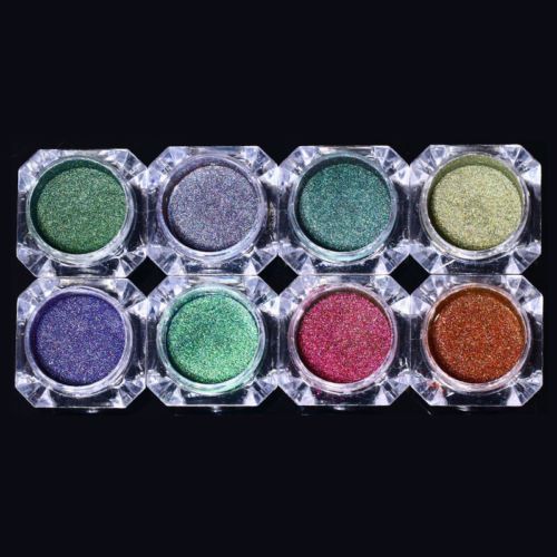 Chameleon Holographic Mirror Effect Nail Art Powder Chrome Pigment Dust Gift
