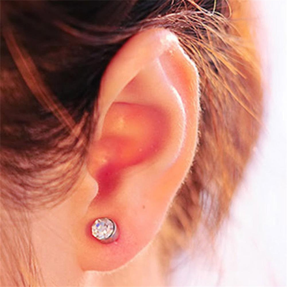 12 Pairs Women Faux Zircon Jewelry Ear Stud Shiny Rhinestone Lady Earrings Set