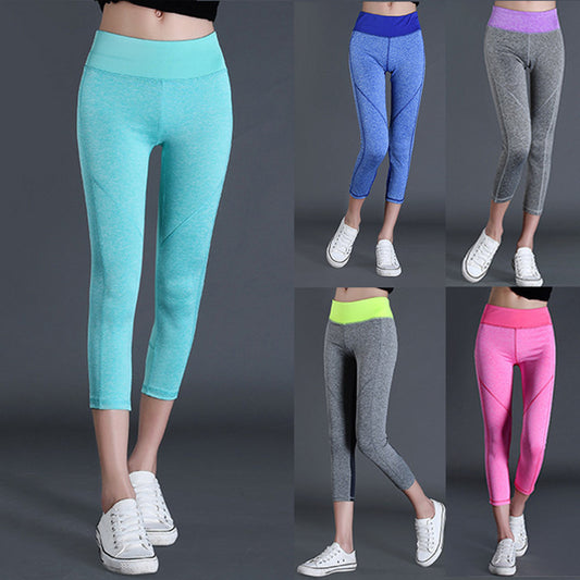 Women Yoga Capris Pants Tummy Control Workout Running Stretch Leggings Trousers