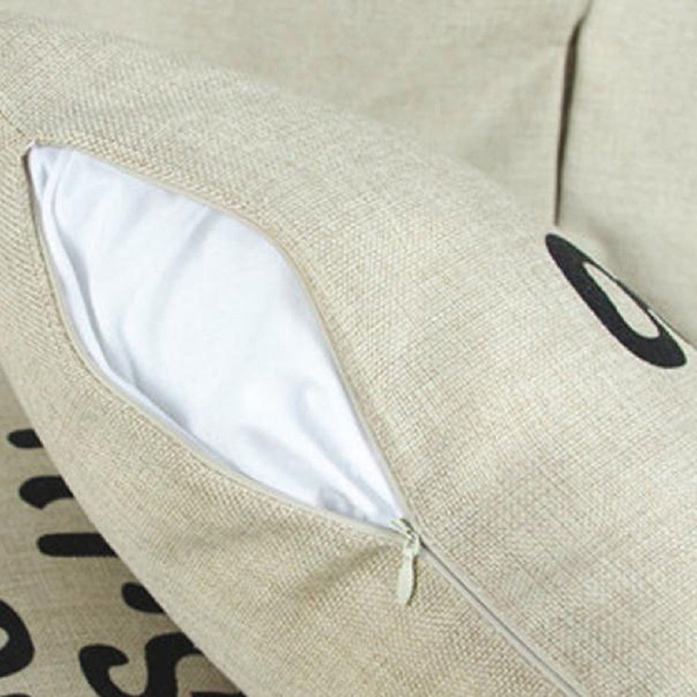 Love Letter Printed Pillow Case Bed Sofa Square Throw Cushion Cover Decoration