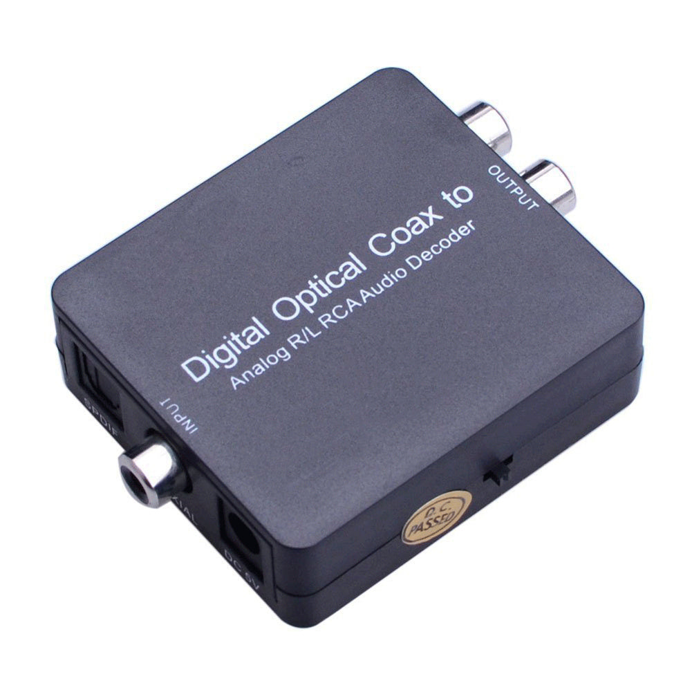 Optical Coaxial Toslink Digital to Analog R/L RCA Audio Decoder Converter