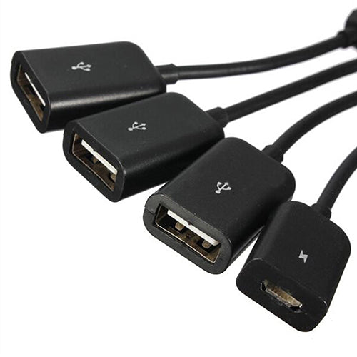 4 In 1 Micro USB Hub OTG Cable Extension Adapter for Android Samsung Tablet
