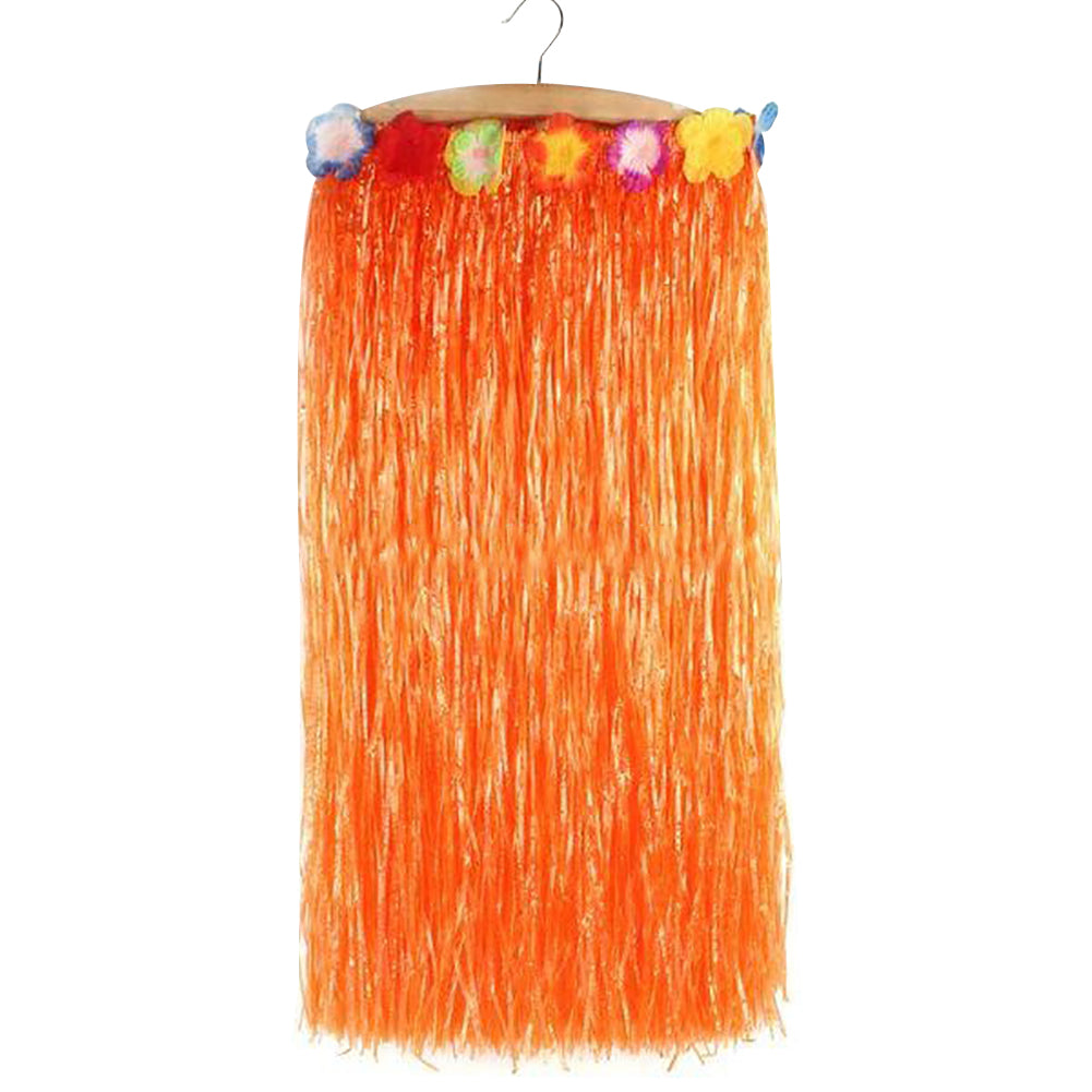 60/80cm Hawaiian Hula Grass Flower Party Dress Skirt Beach Dance Adult Costume