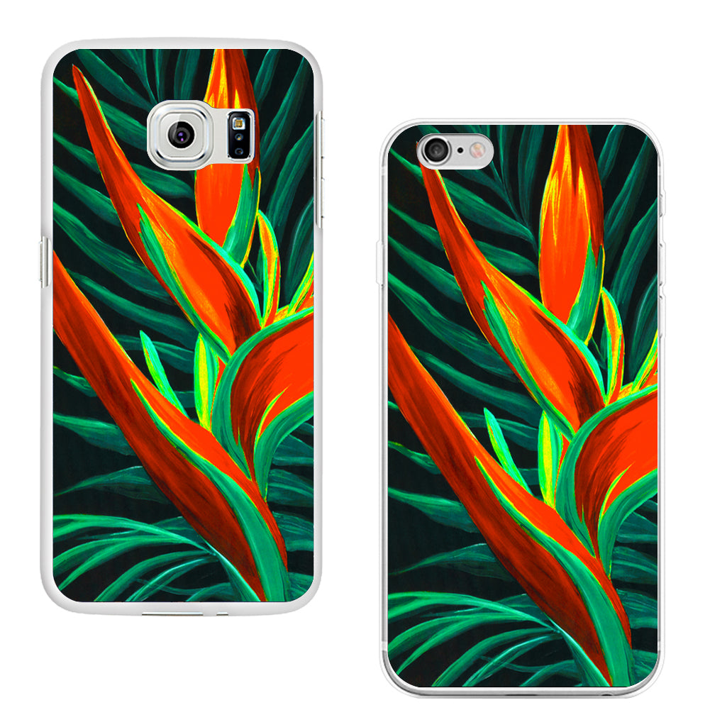 Flamingo Flower Phone Case Back Cover for iPhone 5/6S/7 Plus Samsung Galaxy S7