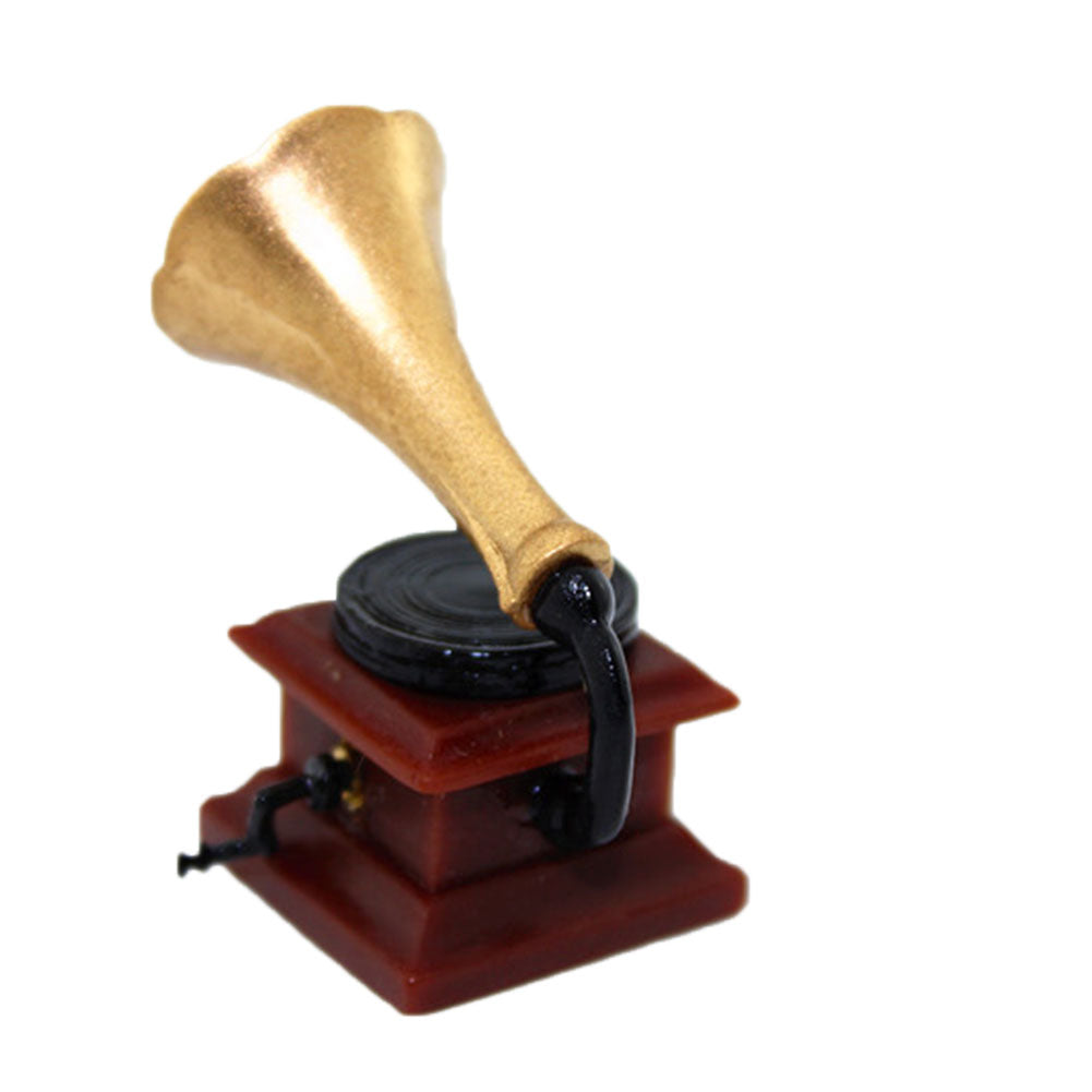 Kids Children Adult Toy Play House Mini Phonograph Dollhouse Accessories Decor