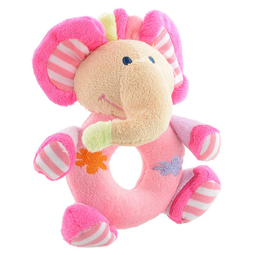 Baby Infant Kids Gifts Cute Soft Pink Elephant Plush Rattle Educational Toys