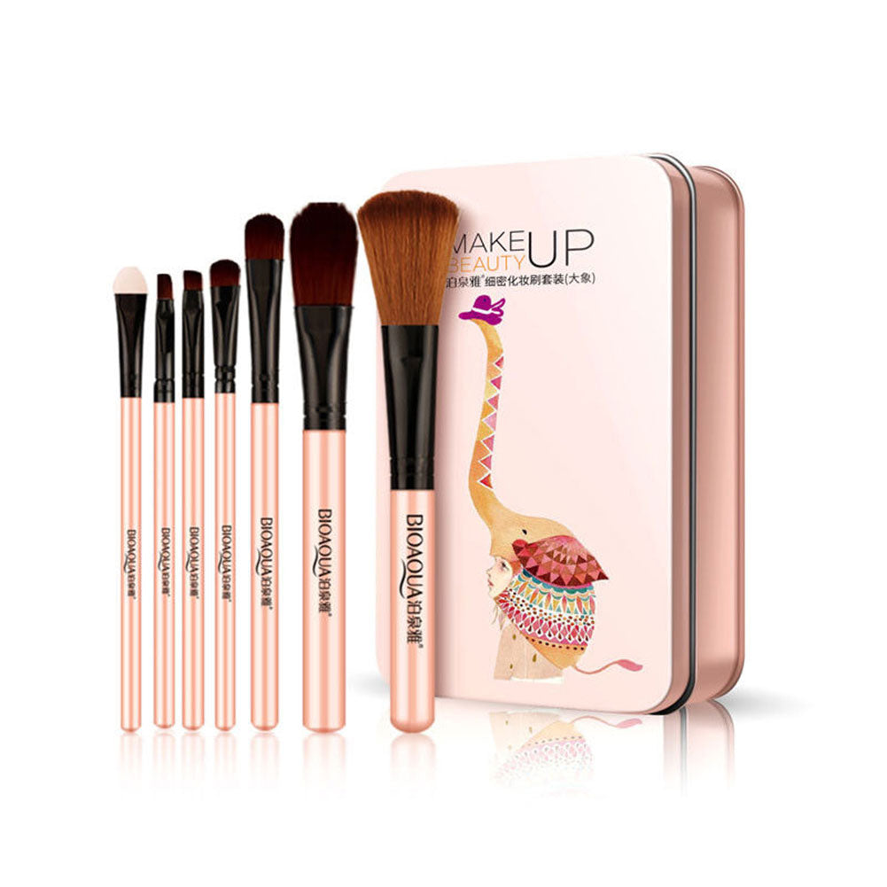 7Pcs Makeup Brushes Set Eye Lip Face Foundation Soft Fiber Hair Cosmetic Tool
