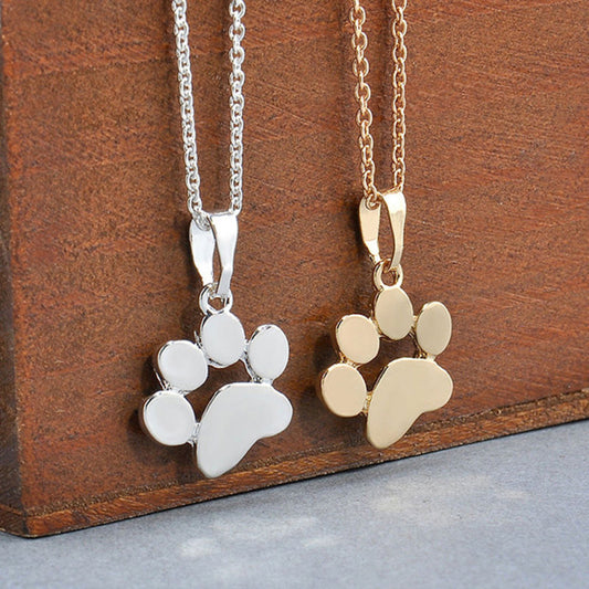 Women's Lovely Pet Cat Dog Paw Pendant Chain Necklace Fashion Jewelry Gift