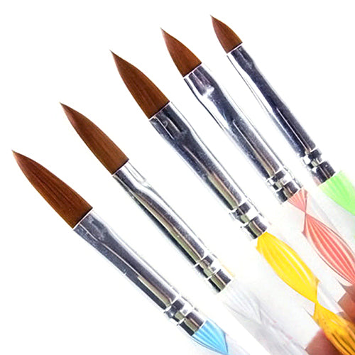 5Pcs Acrylic Design 3D Painting Drawing UV Gel DIY Brush Pen Tool Nail Art Set