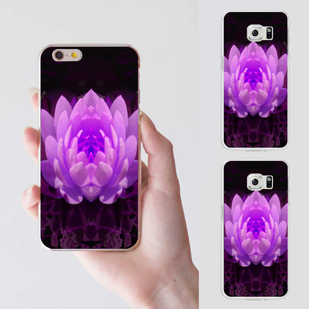 Fuchsia Lotus Flower Phone Case Cover for iPhone 6 6S 7 Plus Samsung Galaxy S6