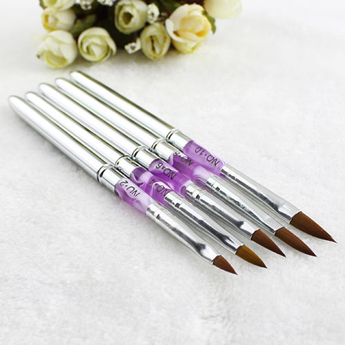5pcs UV Gel Acrylic Nail Art Brush Painting Pen Nail Tips Manicure Tool