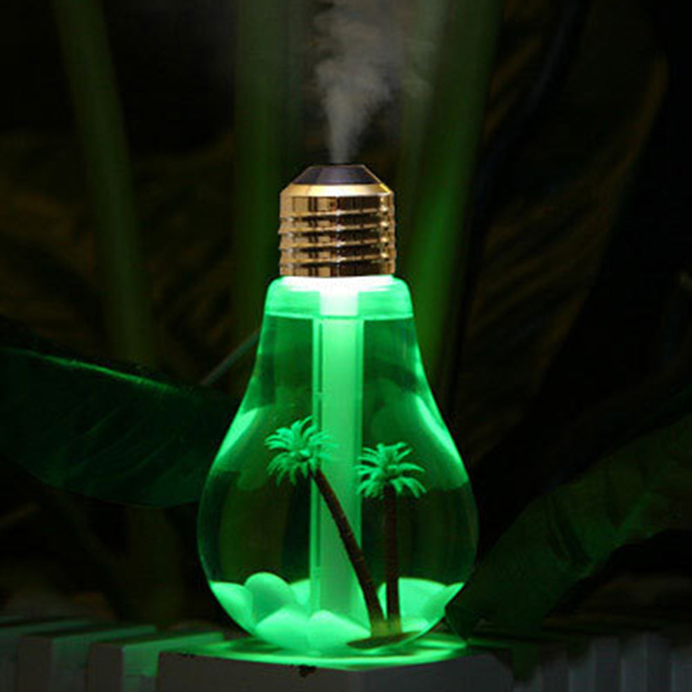 Mini Bulb Air Humidifier Diffuser Essential Oil Ultrasonic Aroma Mist Purifier
