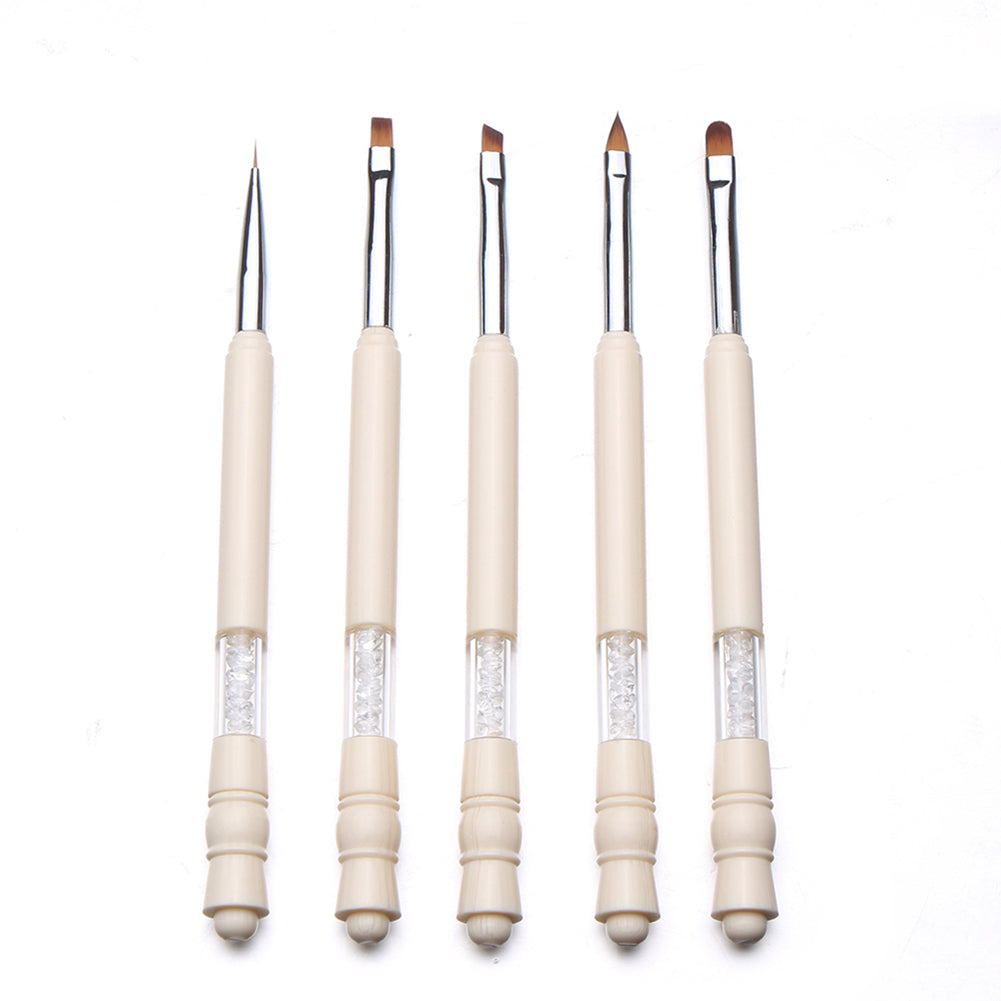 Nail Art UV Gel Clear Faux Crystal Detail Liner Painting Drawing Pen Brush Tool