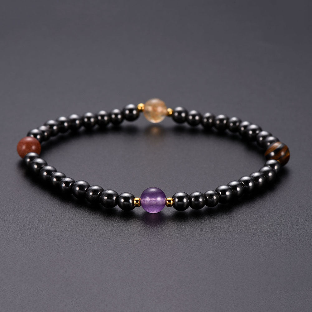 Fashion Faux Hematite Hand Jewelry Party Club Women Men Bracelet Magnetic Gift