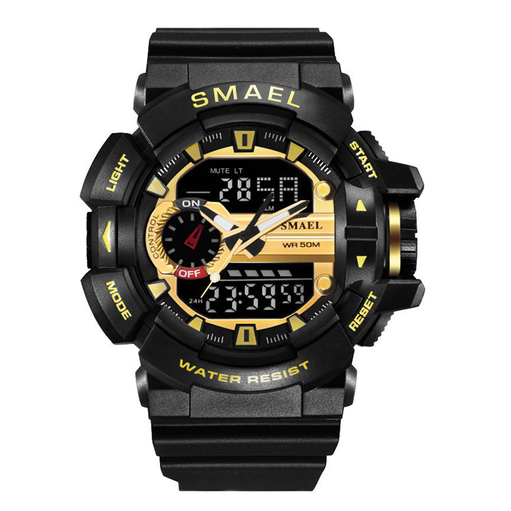 Fashion Men Sport Waterproof Shockproof Dual Display LED Digital Wrist Watch