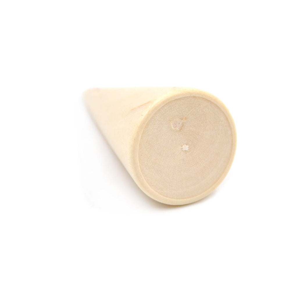 3Pcs Simple Wooden Cone Display Stand Holder Jewelry Ring Pendant Showing Stand