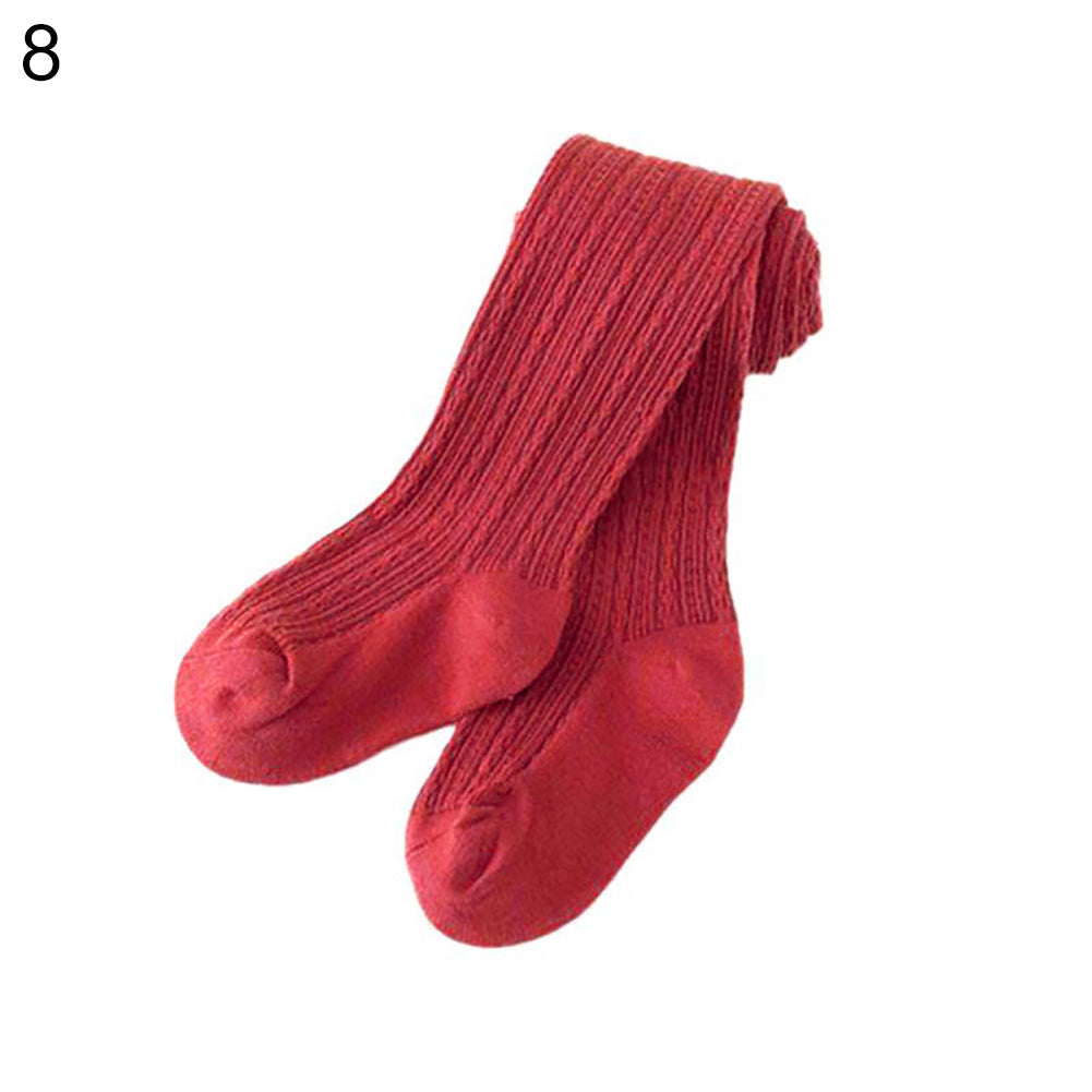 Kids Girls Solid Color Warm Cotton Pantyhose Dance Long Socks Stockings Leggings