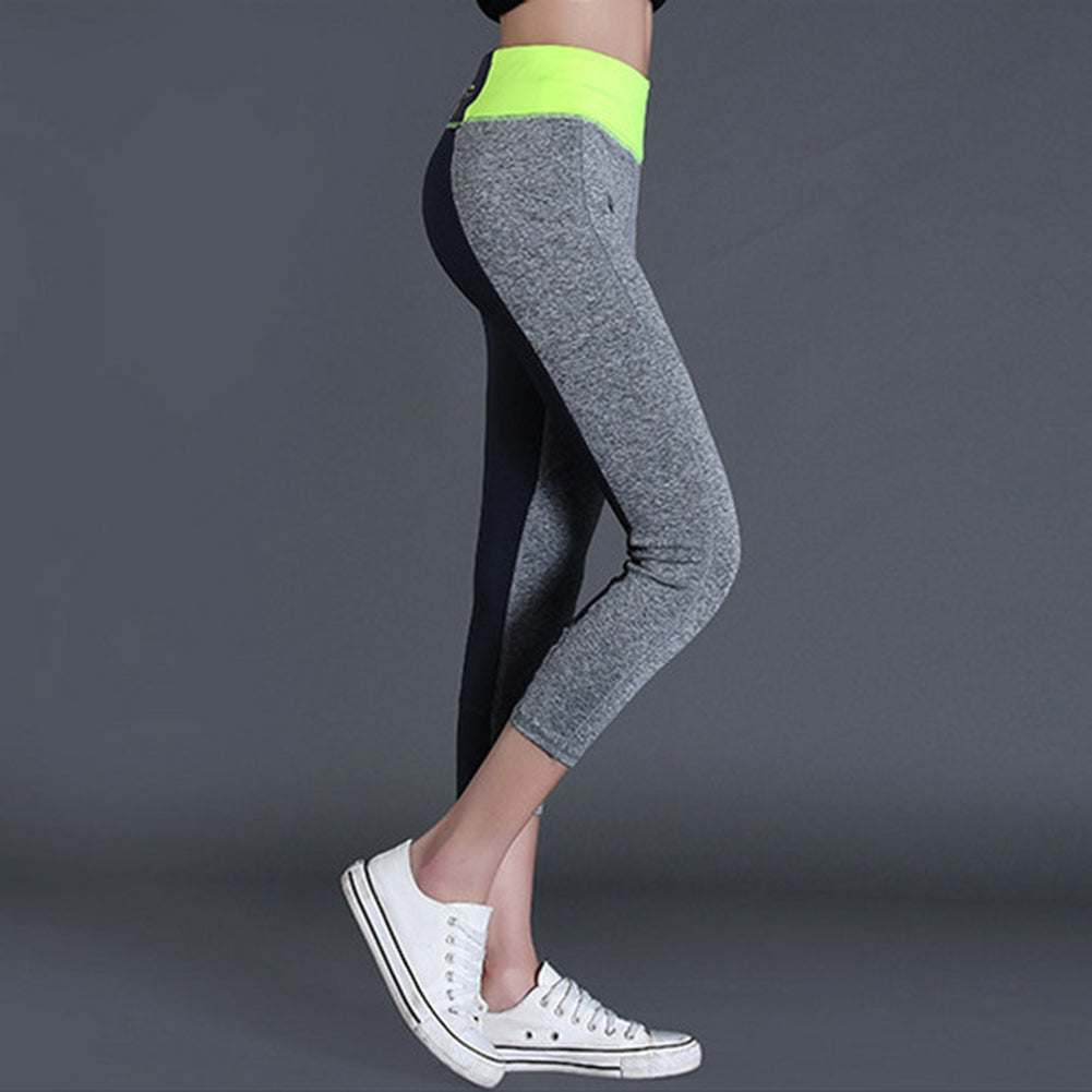 Women Yoga Capris Pants Tummy Control Workout Running Stretch Leggings Trousers