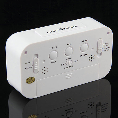 Led Digital Electronic Alarm Clock Backlight Time With Calendar + Thermometer