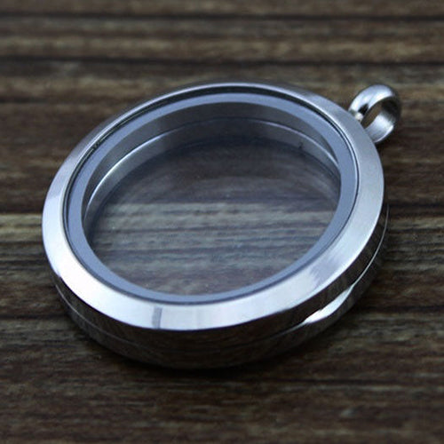 Fashion Living Memory Floating Charms Locket Round Alloy Glass DIY Pendant Gift